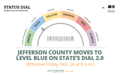 Jefferson County Moves to Level Blue Effective Friday, February 26