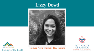 October AYP Member of the Month: Lizzy Dowd, Denver Area Council - Boy Scouts