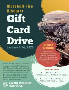 Donate Gift Cards to Support Marshall Fire Victims