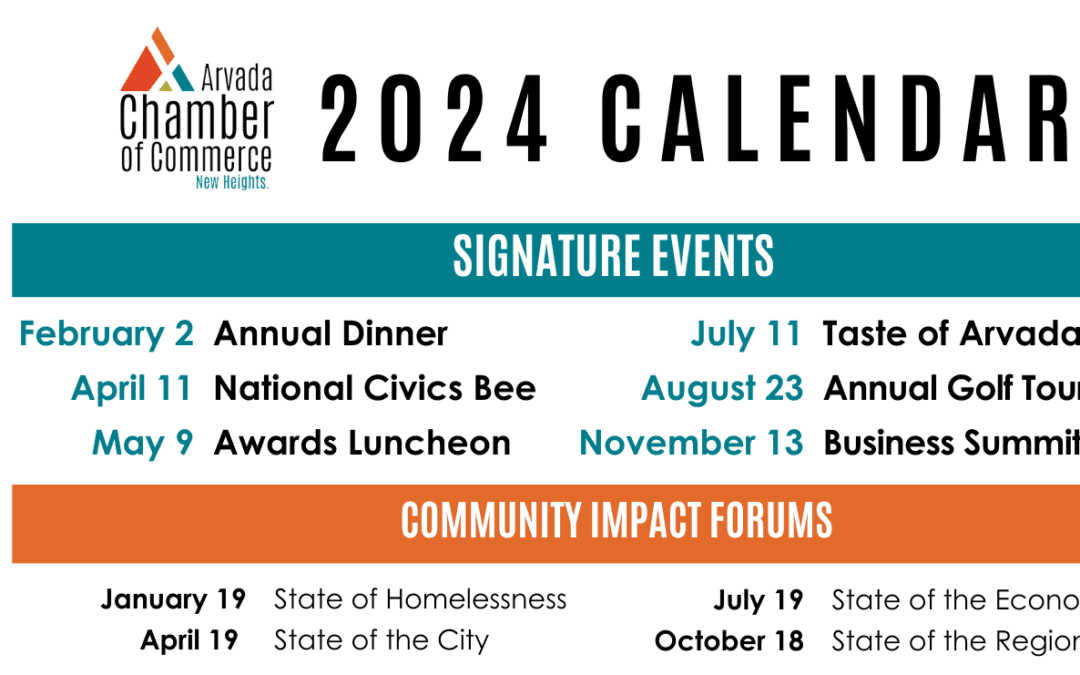 2024 Arvada Chamber of Commerce Events Calendar